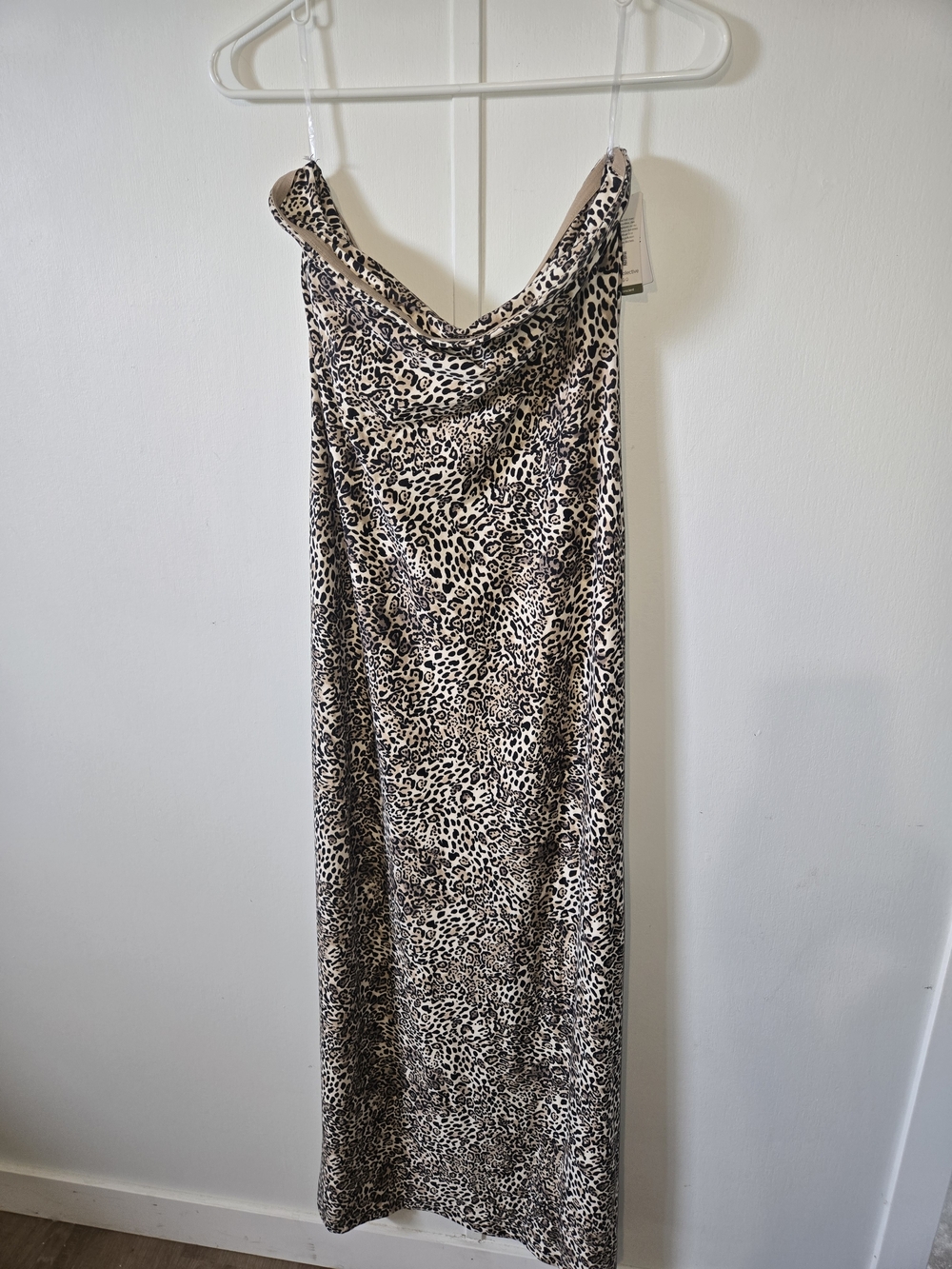 Ardene Leopard Print Maxi Slip Dress in Beige and Black